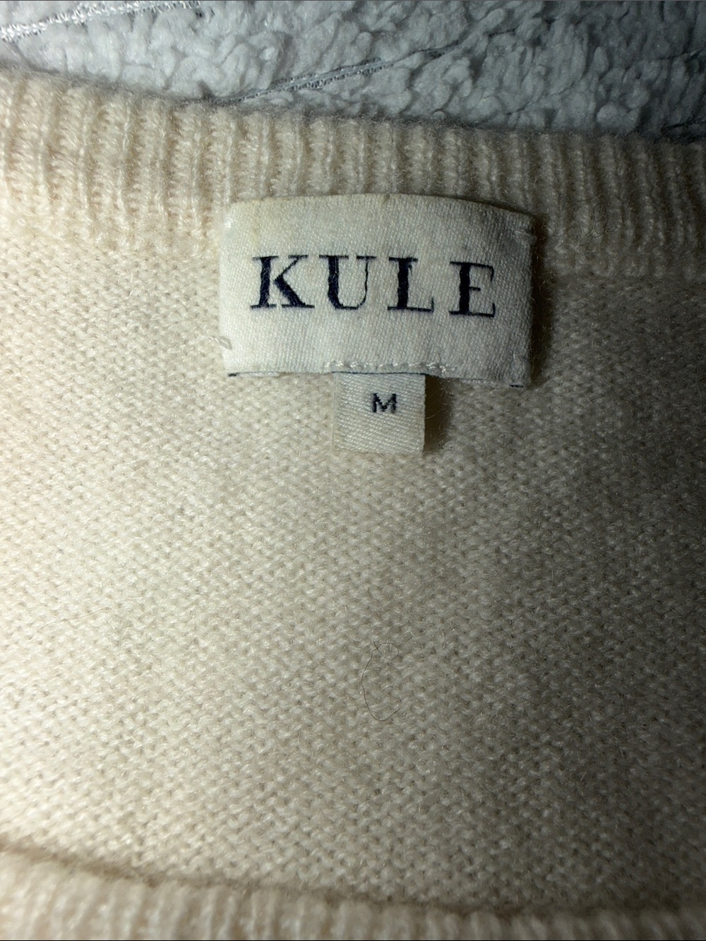 KULE Cream Crewneck Sweater with Yellow BANANAS Graphic - Picture 7 of 11
